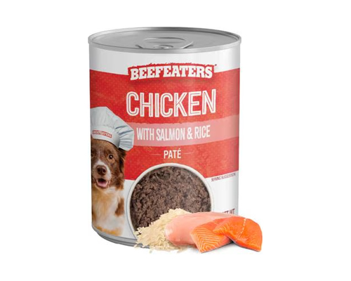 Beefeaters Chicken with Salmon & Rice Pate Wet Dog Food