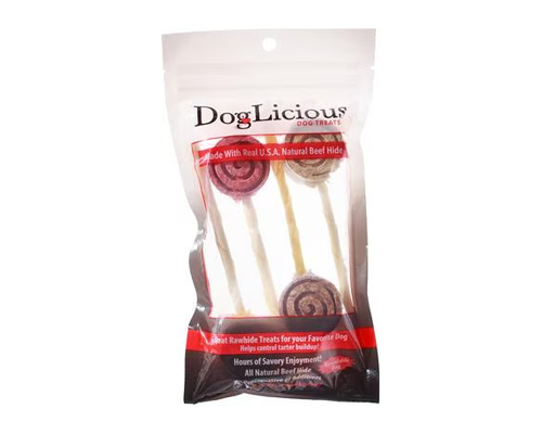 Canine's Choice DogLicious Munchy Lollipop Rawhide Dog Treats