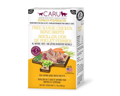 Caru Free Range Chicken Bone Broth Human-Grade Dog & Cat Wet Food Topper