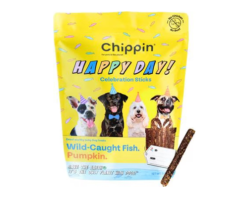 Chippin Birthday Celebration Adult Fish & Pumpkin Grain-Free Soft Jerky Dog Treats