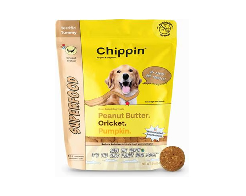 Chippin Superfood Gut Health Peanut Butter Cricket Pumpkin Crunchy Dog Treats